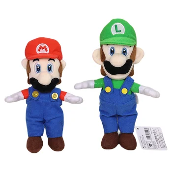 Super Mario Bros Plush Classical Mario Luigi Cute Cartoon Stuffed Toy Soft Doll Xmas Gift
