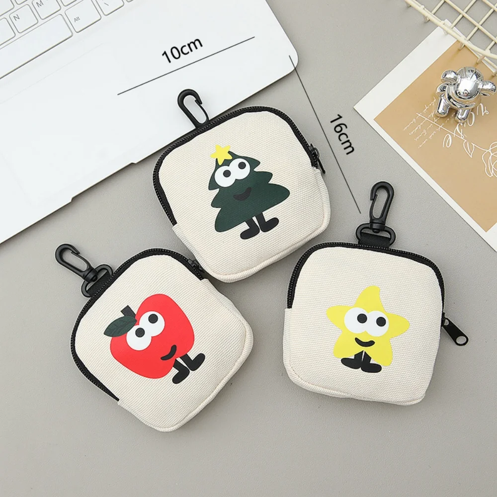 New Cartoon Cute Coin Purse Data Cable Charger Earphone Holder Case with Hook Travel Portable Storage Bag Men Women Key Wallet