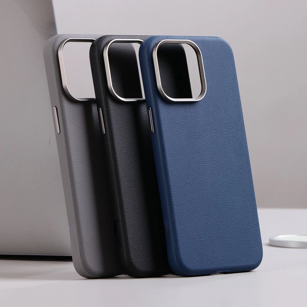 

Магнитный кожаный чехол с зернистой фактурой для iPhone 15 Pro Max 15 высококлассный защитный противоударный чехол с покрытием для объектива камеры