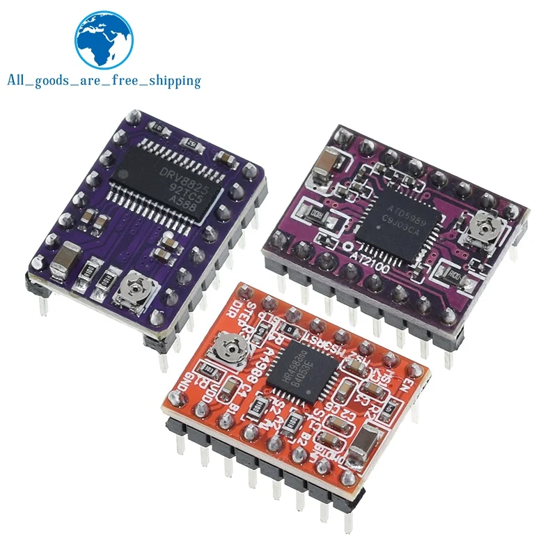 3D Printer Parts StepStick A4988 DRV8825 AT2100 Stepper Motor Driver Heat sink Carrier Reprap RAMPS 1.4 stepper motor driver