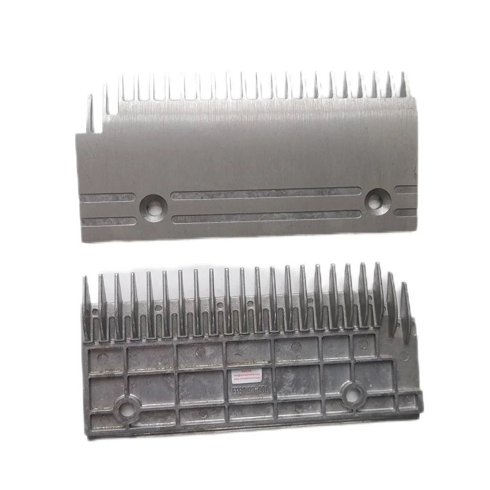 FPB0102-001 Escalator Step Aluminum Comb Plate 22 Teeth L 202mm W 100mm Use for Fujitec Escalator Parts