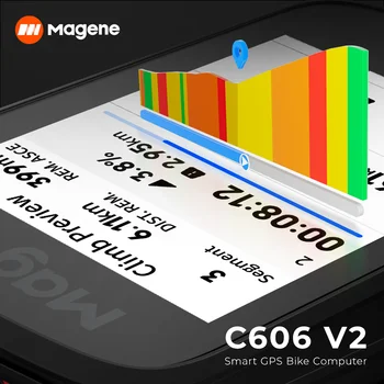 Magene C606V2 Touchscreen GPS Bike Computer WiFi Speedometer Cycling Climb Stopwatch Odometer Bluetooth Ant Navigation 4