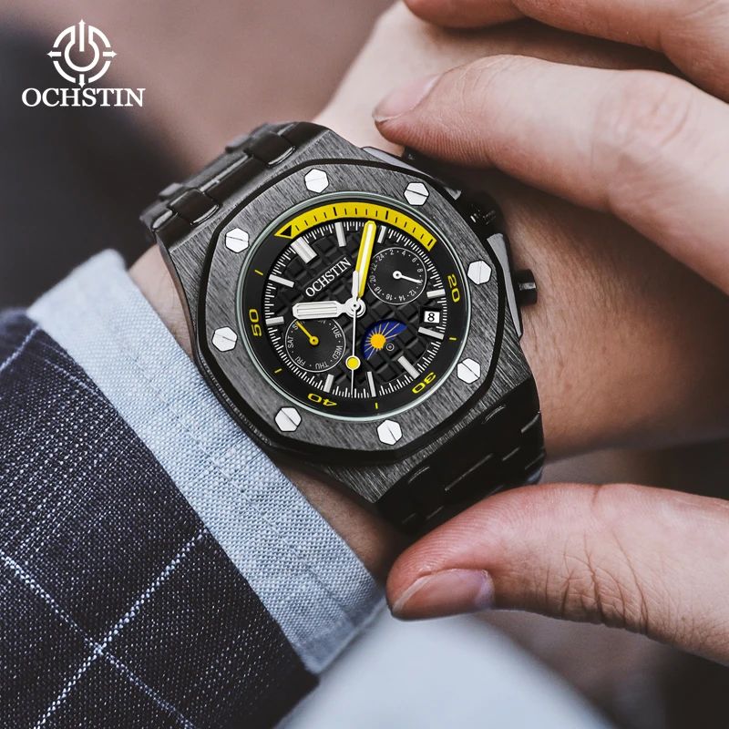 Ochstin Augustine's New 2024 Master Series Casual Simple Multi functional Mechanical Movement Men's Mechanical Watch