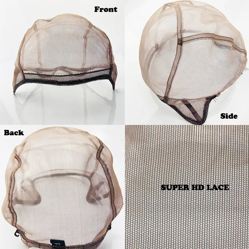 Full Lace Wig Cap For Making 100% Lace Wigs Hd Medium Brown Color