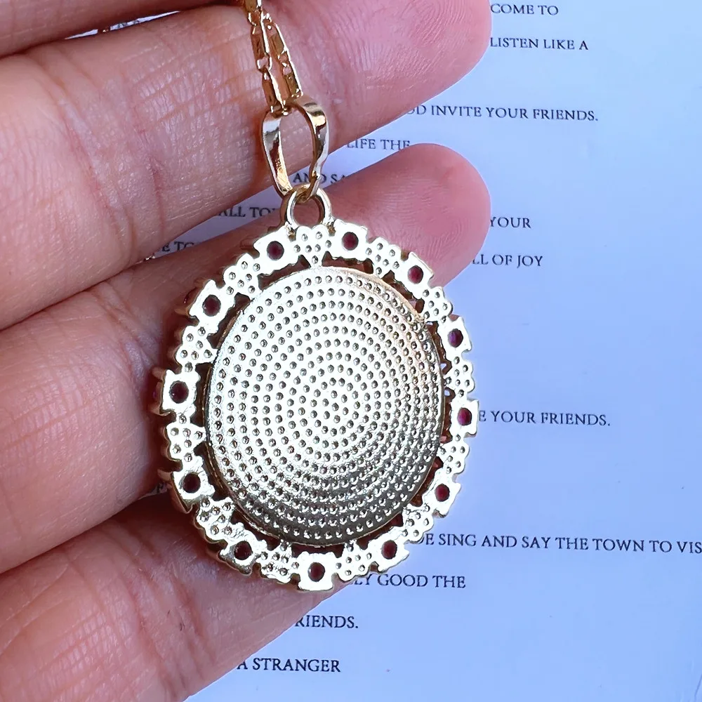 Trendy French Love Token Pendant Necklace for Valentine's Day Gift Cubic Zirconia Love Token Charm Necklace Jewelry for Women 2