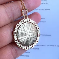 Trendy French Love Token Pendant Necklace for Valentine's Day Gift Cubic Zirconia Love Token Charm Necklace Jewelry for Women 2