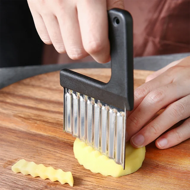 Kitchen Tools Accessories Potatoes Cut  Potato Chips Cutter Wavy Knife -  Potato - Aliexpress
