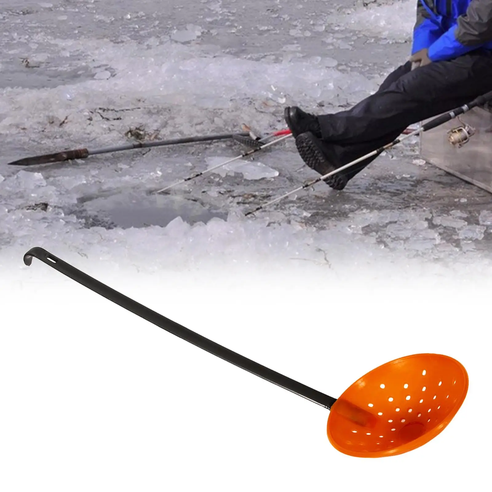 Lightweight Ice Fishing Skimmer Spoon Fish Scoop Net for Winter Fishing Tool and Ice Box Use