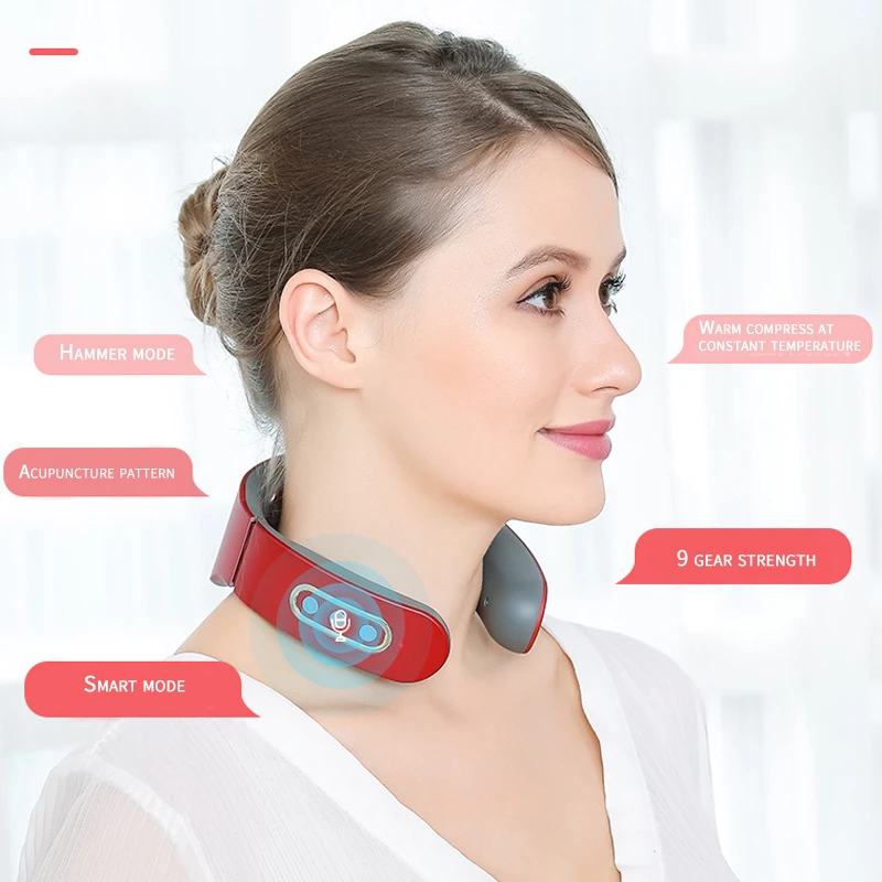 Electric Neck Heating Massager - 2 Head Cervical Charging Neck Shou