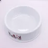 Pet Dog Feeding Food Bowls Puppy Lovely Print White Dog Feeder Dish Bowel Cat Bowl Deep Bowl with Large Capacity 4