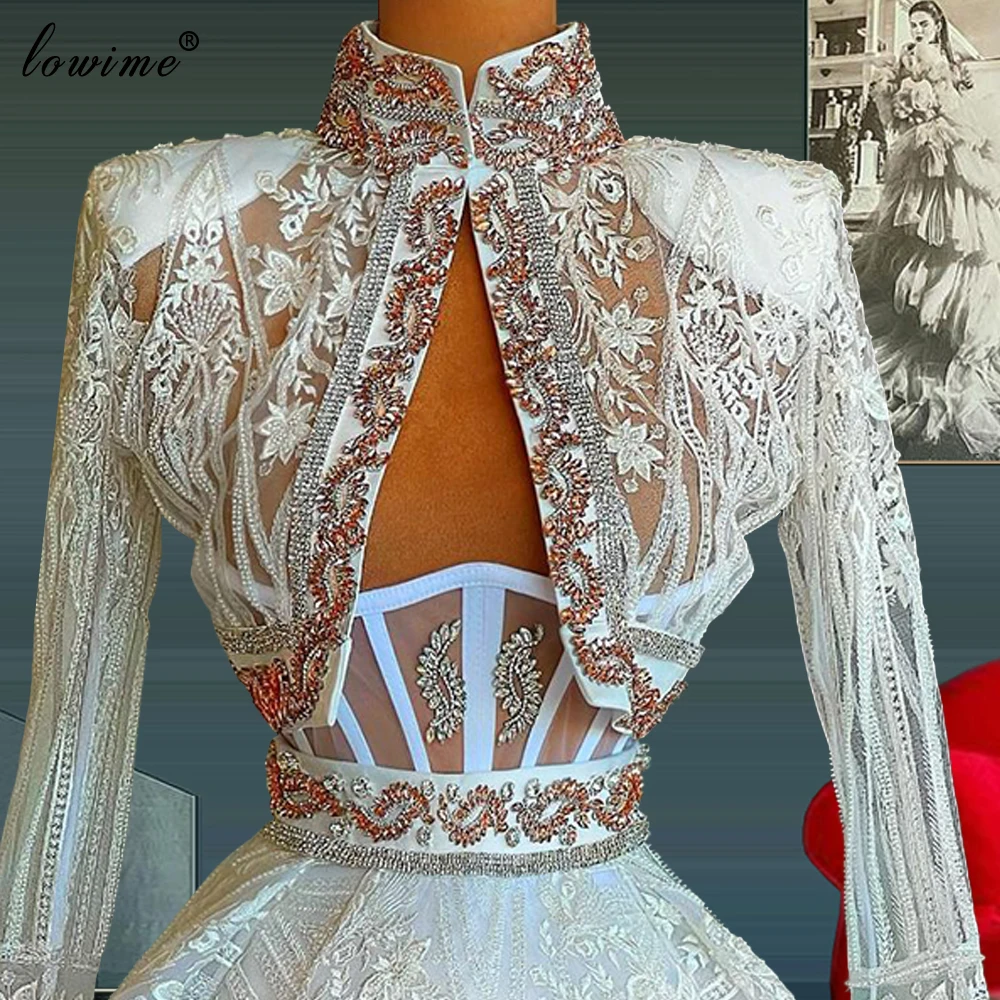 Middle East Lace Cocktail Dress With Beads Short Puffy Celebrity Dress Two Pieces Homecoming Party Dress