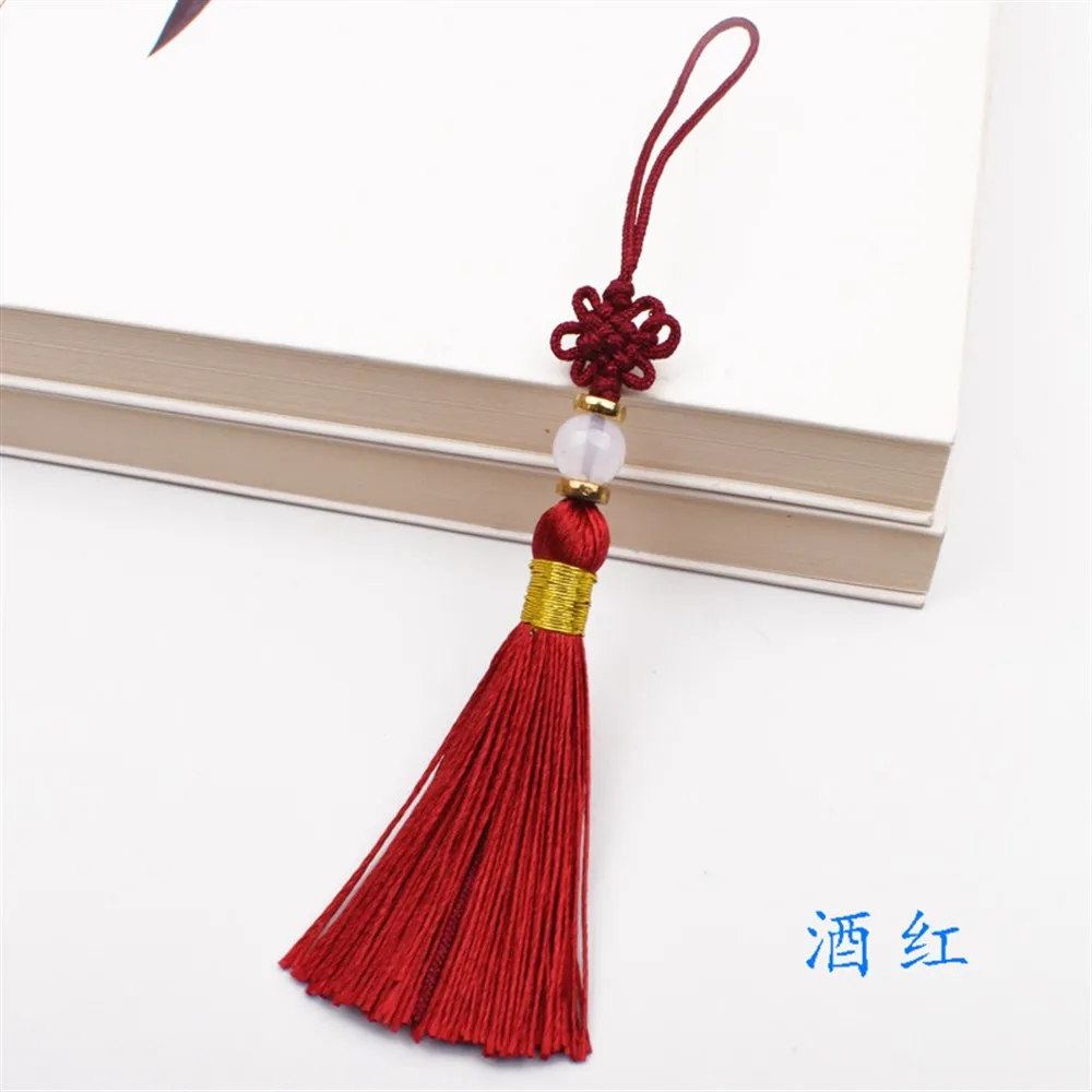 2 ~ 19 stücke Chinesische Knoten Seide Quasten Jade Perlen Quaste DIY Handwerk Geschenk Schmuck Machen Ohrringe Zubehör Kleidung Anhänger decor – Detail 3