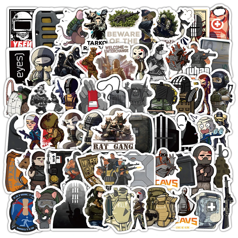 10/30/50/100PCS Game Escape From Tarkov Stickers Cartoon Decals Skateboard Laptop Motorcycle Phone Waterproof Sticker Kids Toys cartoon stickers stationery stickers