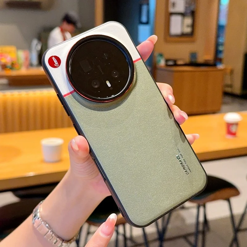 Premium Double Pigment Leather Protective Phone Case with Raised Lens Guard