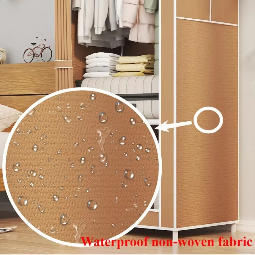 Simple Wardrobe Foldable Dustproof Garderobe Portable Storage Cabinet Bedroom Minimalist Wardrobes Fabric Cloth Closet Organizer