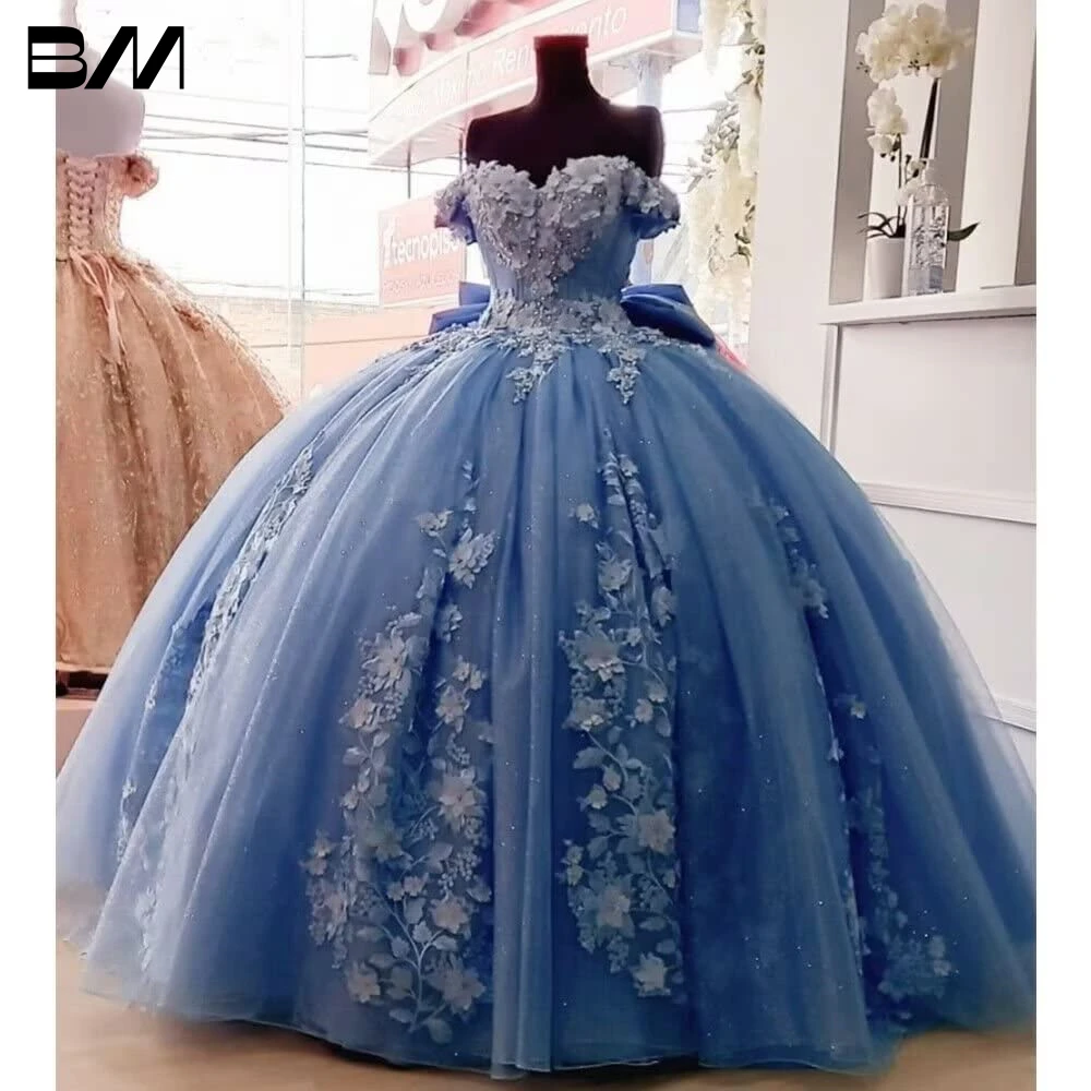 

Lace Beaded Quinceanera Dresses Ball Gown Puffy Off Shoulder Prom Dresses 2024 Sweet 15 16 Dresses for Women