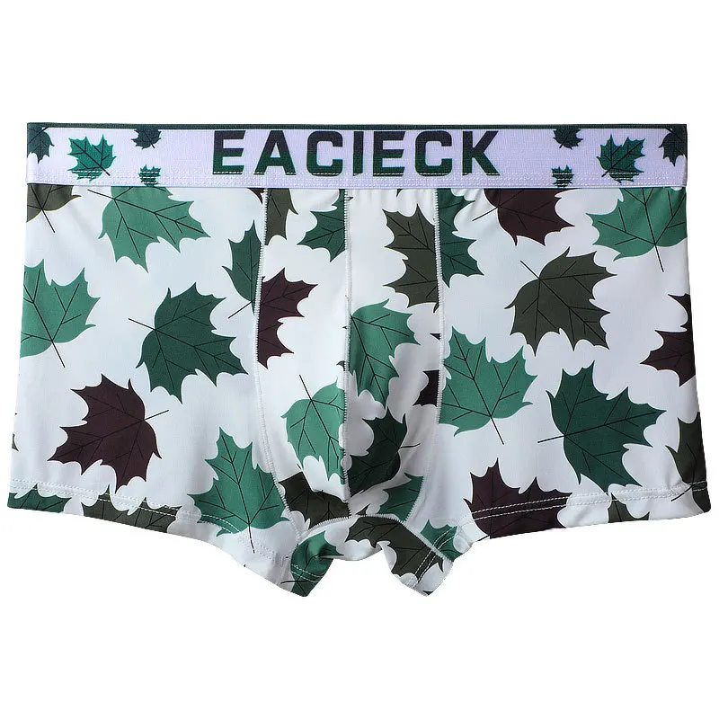 Men's Gift Ice Silk Men's Boxer Briefs Gift Box Breathable νckν Boxer Shorts for Boys