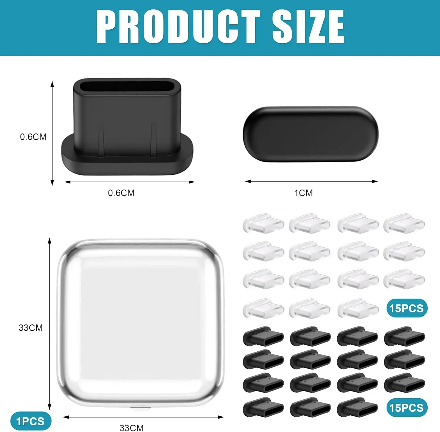 Silicone USB-C Dust Protection Caps