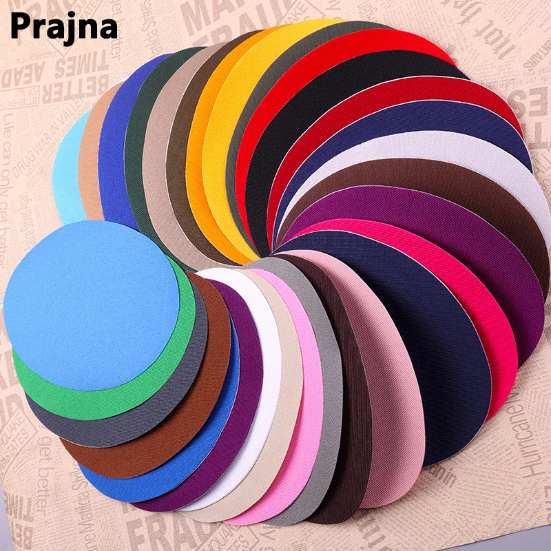 5pcs DIY Multicolor Suede Fabric Patch Iron On Patches Repair Elbow Knee  Small Patches For Clothes Stickers Sewing Accessories