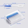 200 Pieces/Box Green Plastic Interdental Silicone Brush Dental Toothpicks With Threaded Oral Cleaning Tools 2