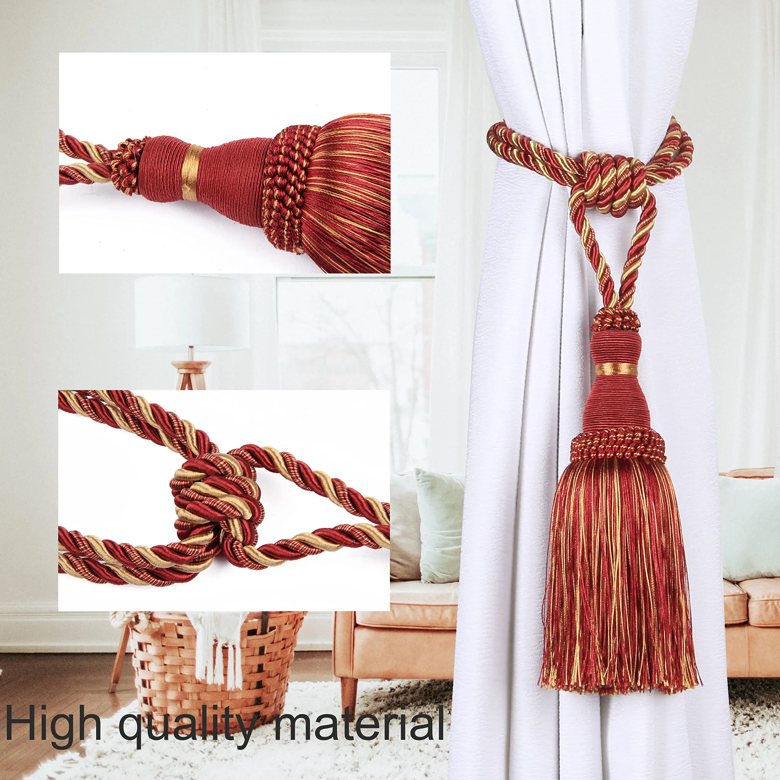 Tassel Curtain Tie Backs Single Ball Curtain Strap Hanging Ball Tassel Hanging Tassels 1 Pc For Crafts