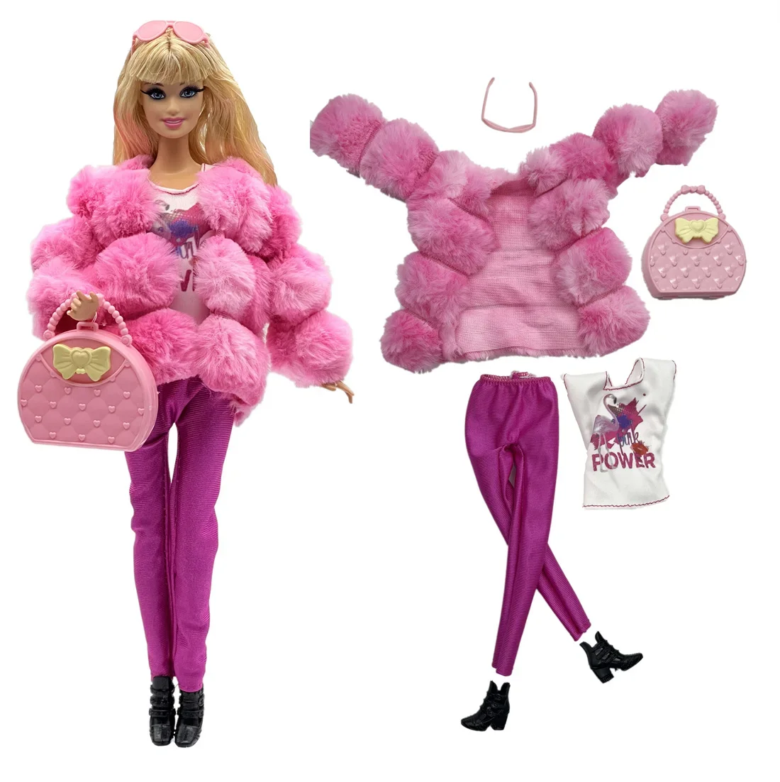 1 Set Doll Clothes Fashion Uniforms Cool Super Model Sweater Suit+Shoes for 11.5 Inch 30cm Doll Kids or Birthday Gift