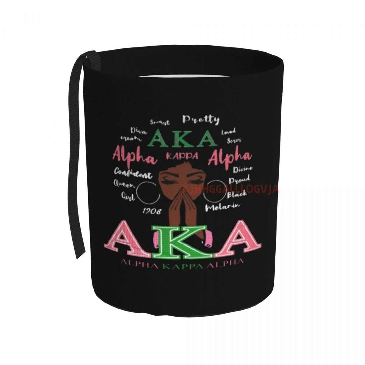 AKA Sorority Car Trash Can, Dust Bin, Trash Bin For Kitchen Camping, Interior Car Accessories For Women,Car Garbage