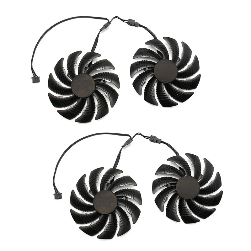 Rise-4Pcs 88Mm Gpu Cooler Ventola Della Scheda Grafica Per Redeon Aorus Rx580/570 Gigabyte Gv-Rx570 Aorus Gv-Rx580Aorus