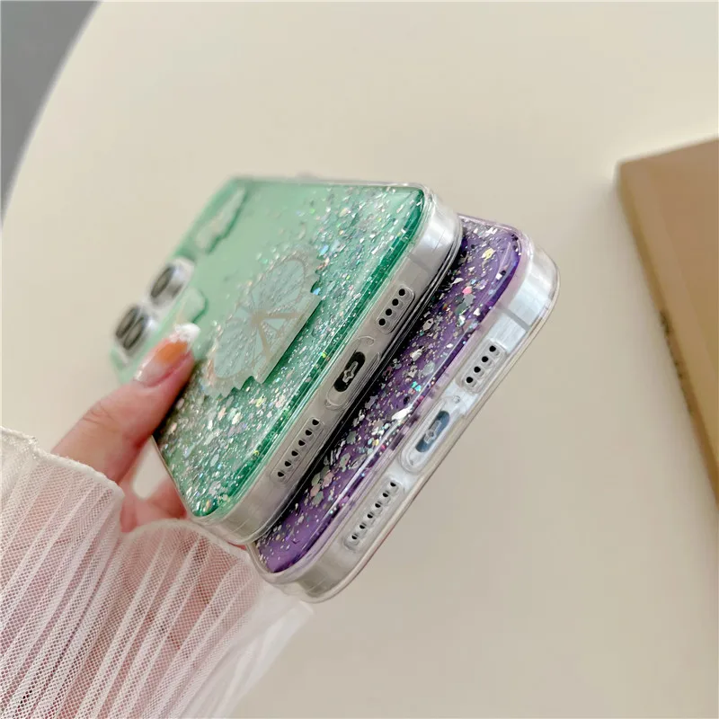 Glitter ruota panoramica Farfalla custodie per smartphone per OPPO A53 2020 A9 A5 A15 A16 A17 A8 A31 A92S A72 A74 A94 A54 4G_voghion.com