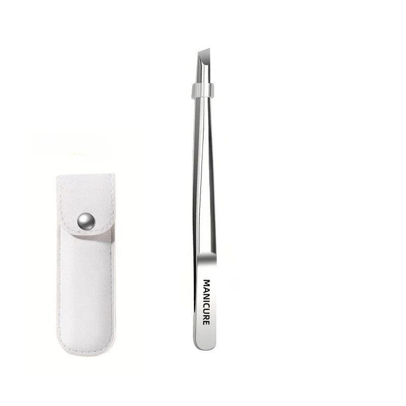 Premium Stainless Steel Precision Tweezers with Non-Slip Grip for Eyebrow Grooming and Eyelash Application