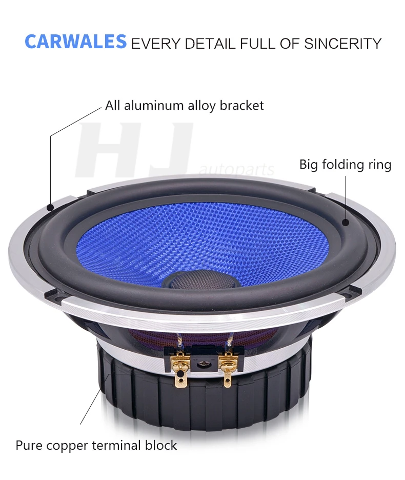 1kit 6.5 Inch 2-Way Combination Speaker Kit Audio Sound System Set Tweeter Sub woofer for Car Auto 6.5inch Speaker In The Car