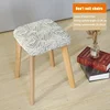 New Square Stool Cover Elastic Home Table Slip-cover Office Dining Table Solid Wood Chair Cover Modern Minimalist 2 Patterns 4