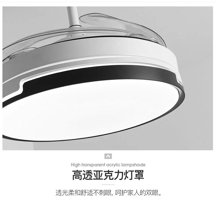Ceiling fan with light remote control wall control Dining living room Invisible fan blade fan chandelier led modern ceiling fans