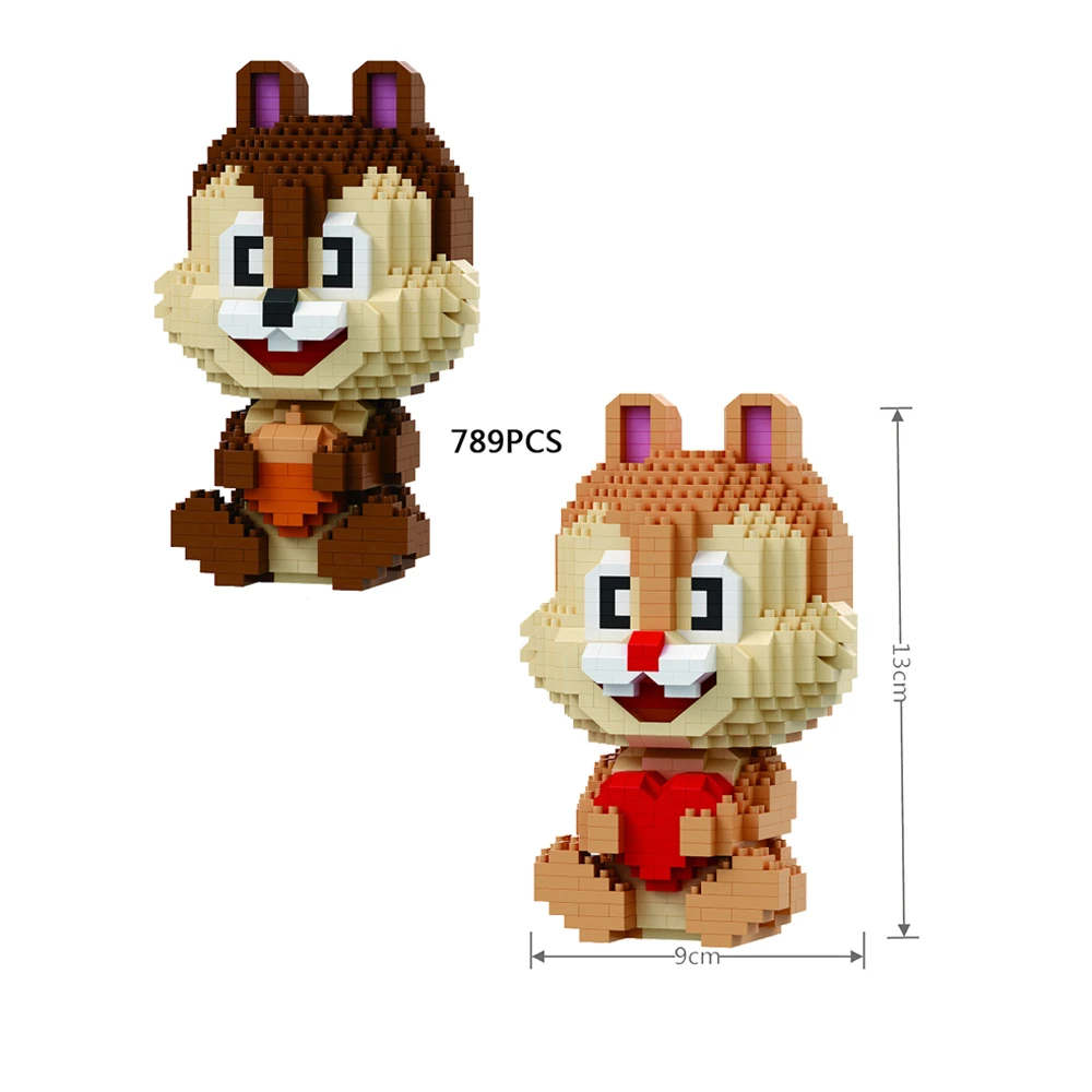 2pcs Squirrel in bag