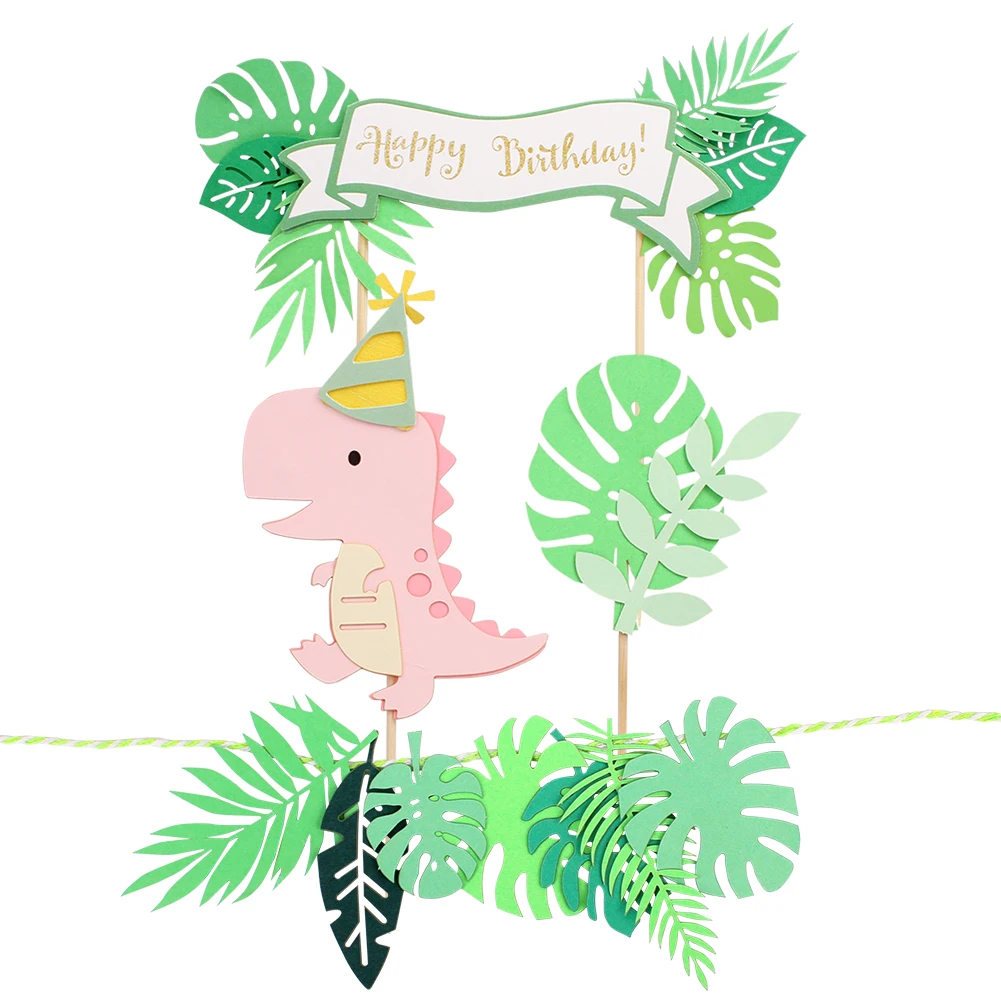 

Dinosaur Cake Toppers Children's Dinosaur Party Cake Topper Banner Set Birthday Party Decorations Baby Shower Supplies