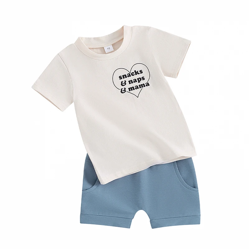 

Toddler Baby Girl Boy Summer Clothes Mama is My Bestie Short Sleeve T Shirt Elastic Waist Shorts Cute Infant Outfits