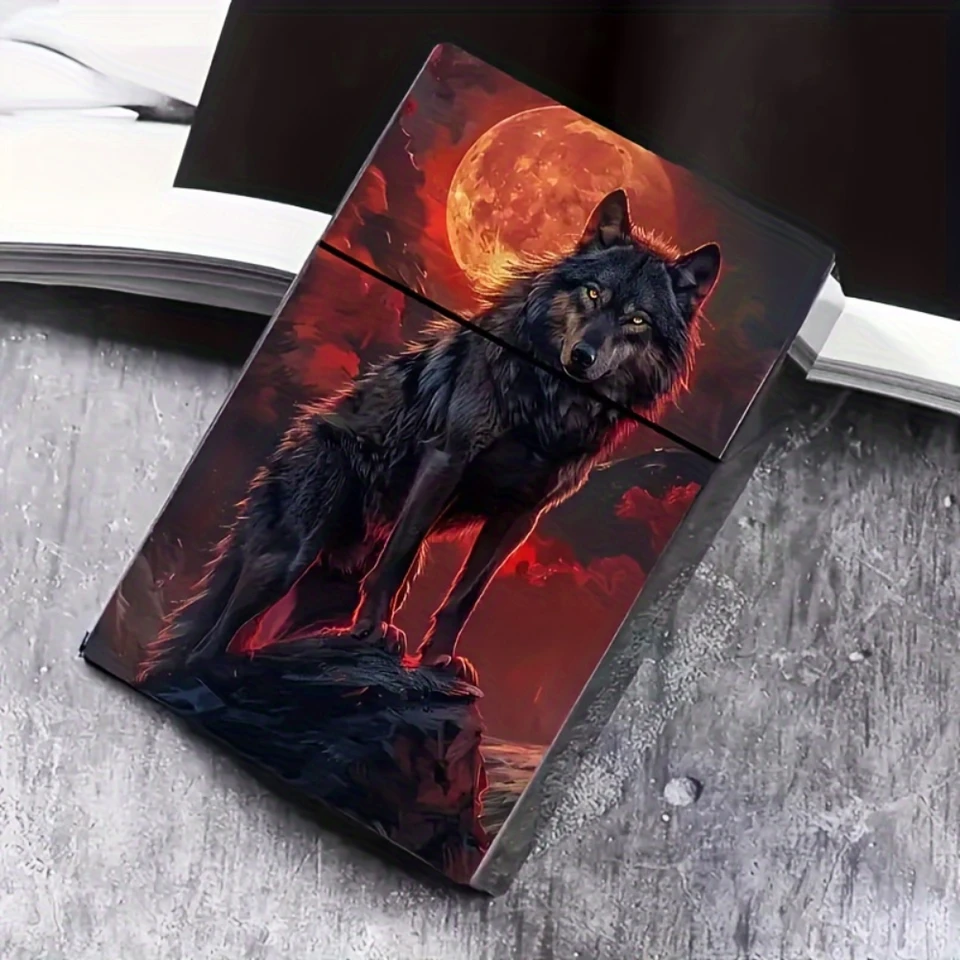 Stylish Wolf Design Cigarette Box for 20 Cigarettes
