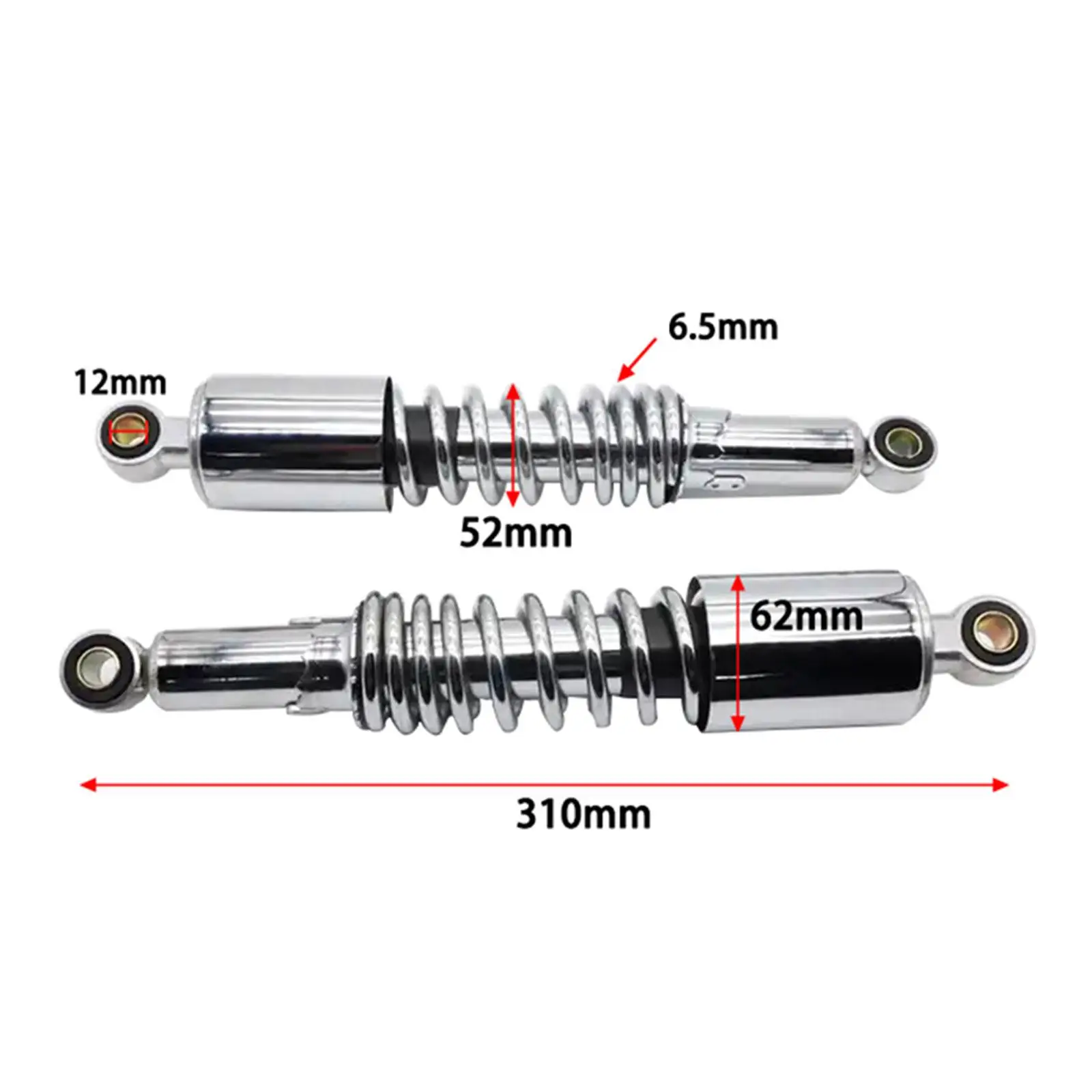 310mm Motorcycle Rear Shock Absorber Suspension Universal High Performance Accessory for ATV Motorbike Replace Adjustable