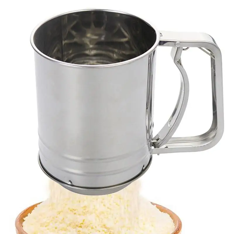 

Flour Sifter Powder Sugar Sifter For Baking Handheld Sifter Shaker For Baking Manual Fine Mesh Flour Sieve Baking Tool Hot 2023