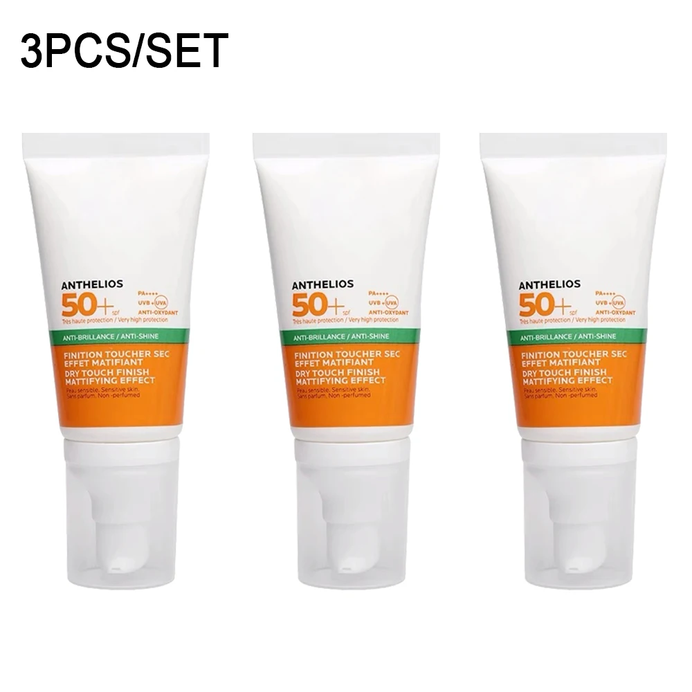 

3PCS Anthelios Sunscreen SPF50+ Anti-Shine Gel-Creme Sunscreen Sun Protection Cream Sunblock Sunscreen 50ML