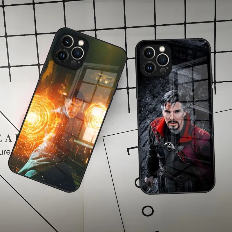 Чехол Доктор Странный для телефона Iphone 15 14 13 12 11 Pro Max Mini X Xr Xs 8 7 Puls 6 стекло