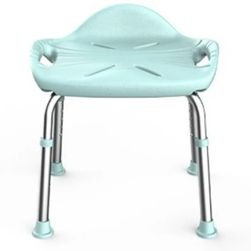 Lightweight Aluminum Alloy Bathroom Shower Chairs with Backrest Elderly Bath Chairs Furniture Shower Bench Non-slip Bath Seat