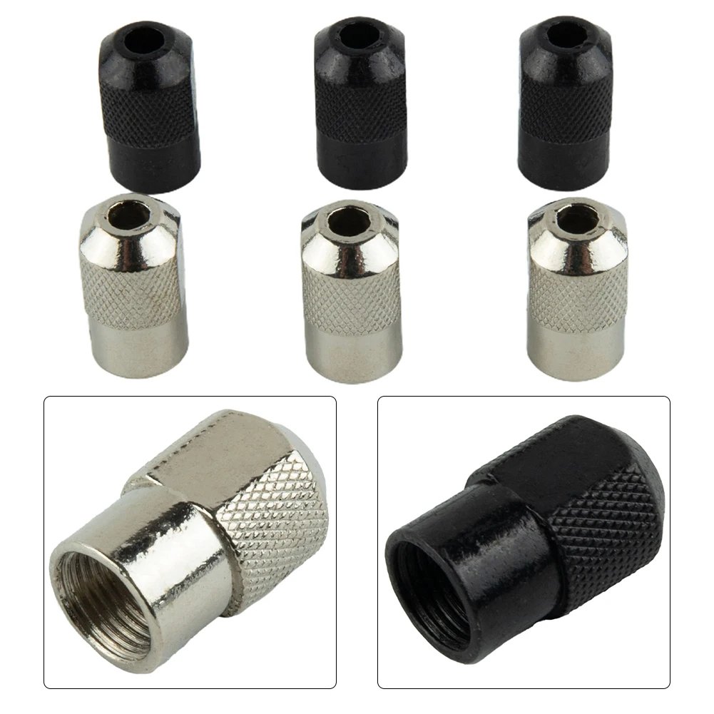 6pcs Mini Drill Chuck M8×0.75mm Zinc Alloy Chuck Nut Rotary Tool Accessories For Electric Grinder Rotary Tools Wholesales 5 pcs drill chuck nut m8 0 75mm zinc alloy screw bolt grinding head holder for rotary tools electric grinder accessories