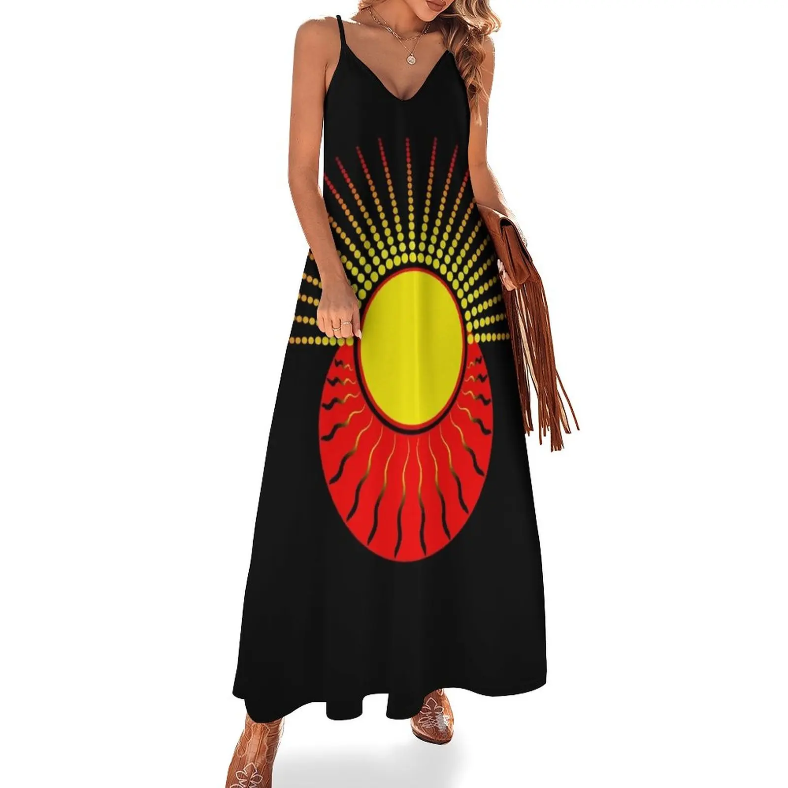 

Sun, Land & People Sleeveless Dress Woman dresses prom clothes Party dresses for women Women long dress