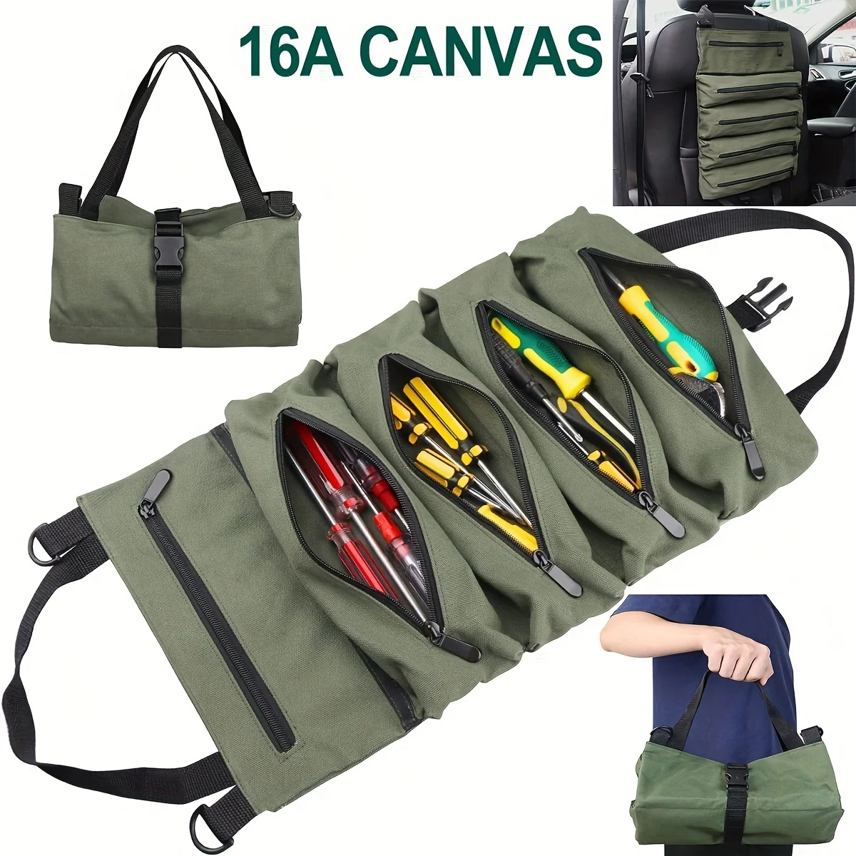 1 Tool Roll Multifunctional Car Emergency Kit