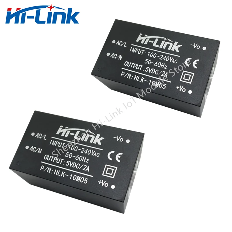 Hilink AC DC 220V to 5V 10W 10pcs/Lot Power Supply Module HLK-10M05 Mini Adjustable High Efficiency Step-down Converter