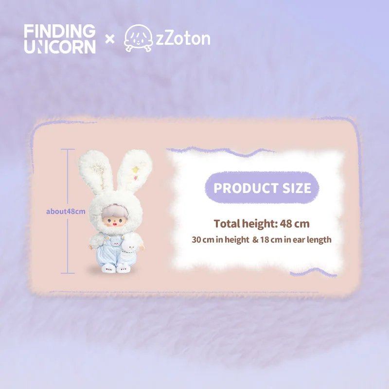 Finding Unicorn zZoton Vinyl Plush-Goodnight Bunny zZoton Rabbit Action Figure Accessories Cute Birthday Gift