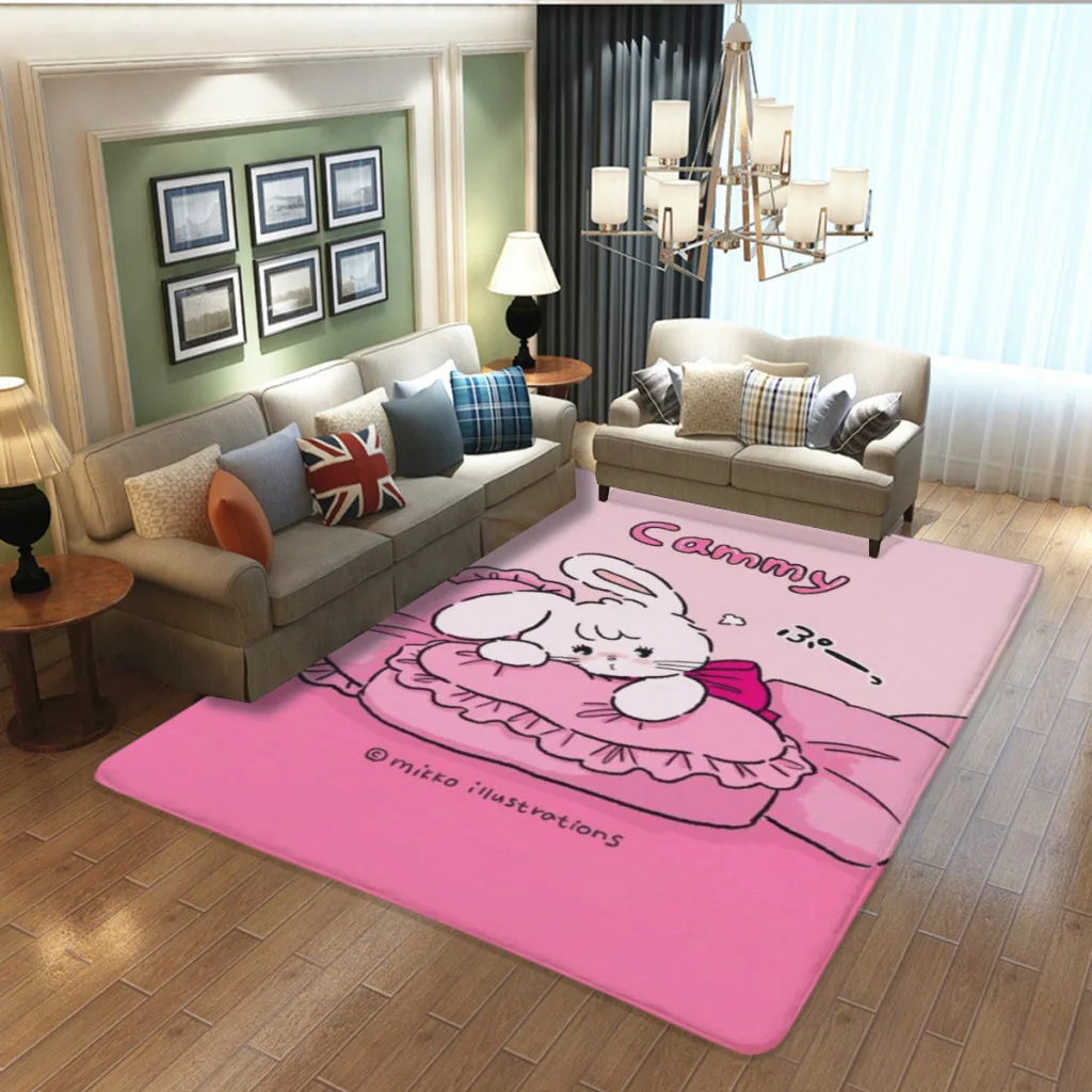 

Japan Kawaii Cartoon Mikko Large Size Living Room Rug Light Luxury Sofa Floor Mat Full Shop Home Room Bedroom