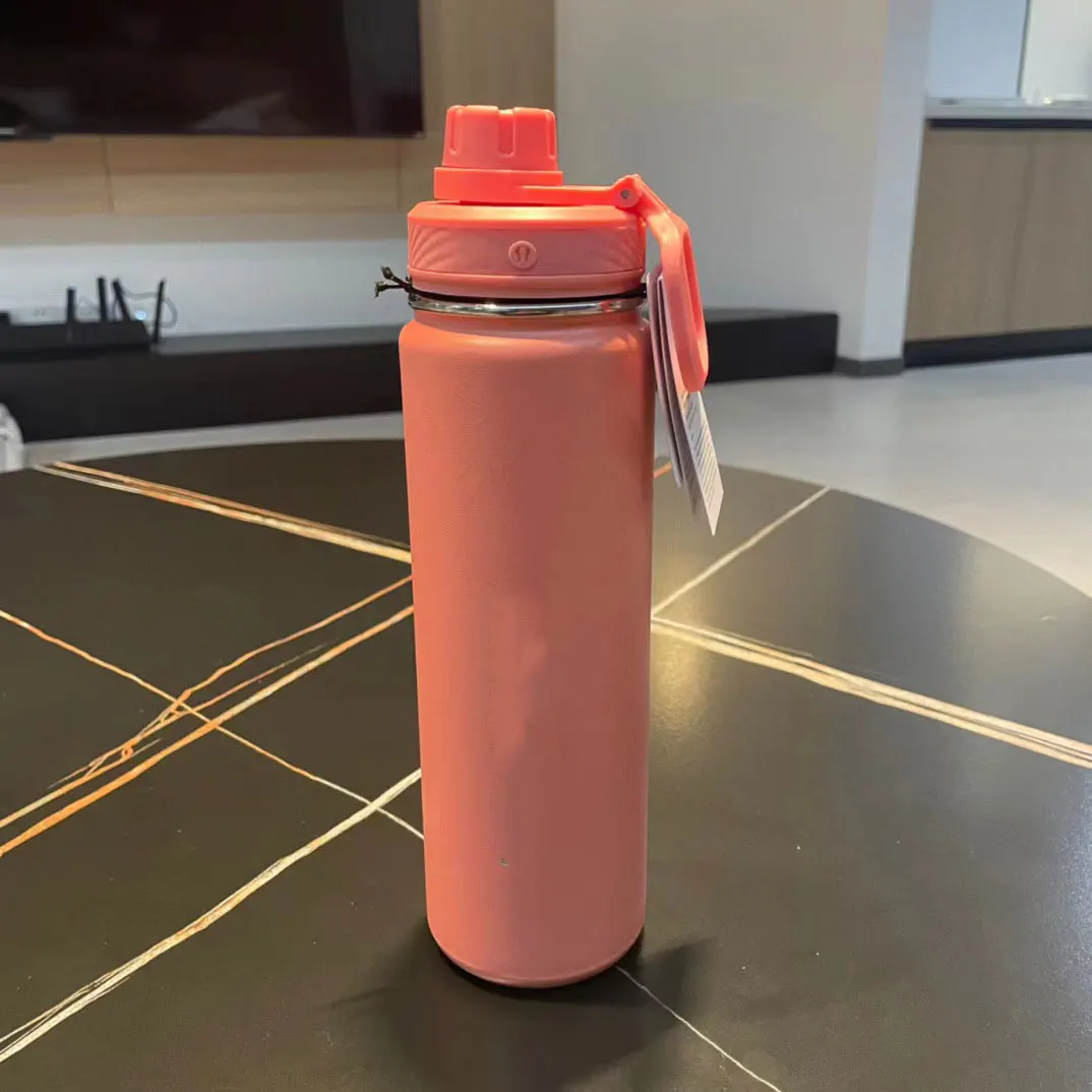 Garrafa Térmica De Água Esportiva Lululemon De 710ml Aço Inoxidável  Portátil Para Escalada