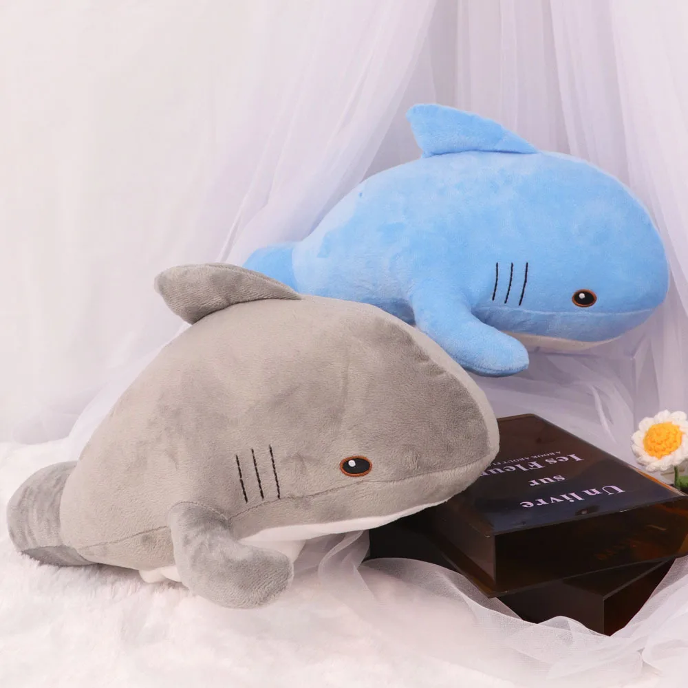 Muscle Shark Plush Stuffed Shark Doll 3D Plush Muscular Doll Pillow Soft Fish Pillow Ocean Animal